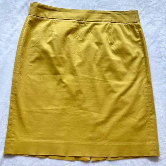 J. Crew Factory Dresses & Skirts - J. CREW Factory Mustard Yellow Knee Length No 2 Pencil Skirt--EUC--12